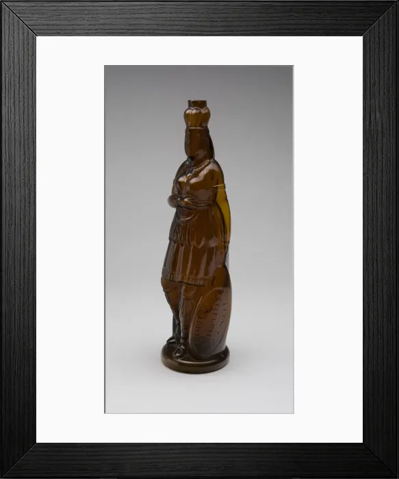 Framed Print : Bottle, 1867 / 75. Creator: Whitney Brothers Glass Works Framed Print : Bottle, 1867 / 75. Creator: Whitney Brothers Glass Works