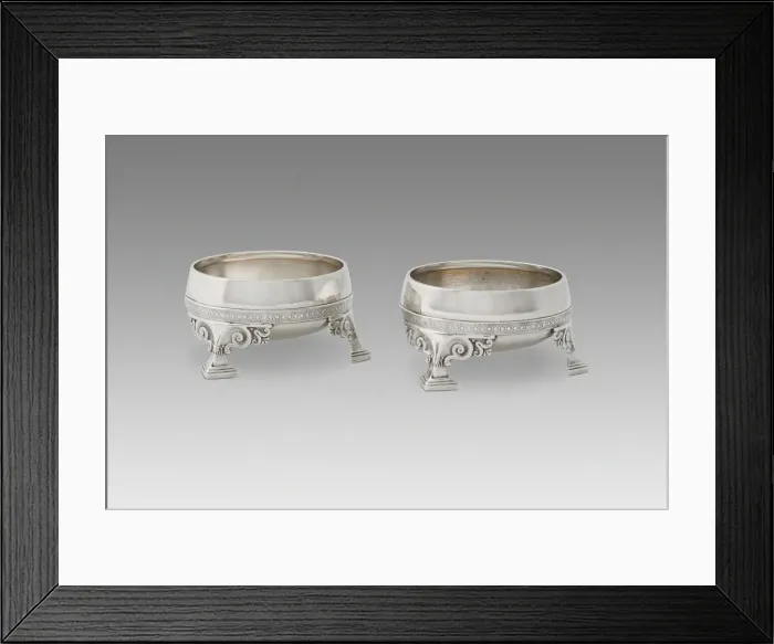 Framed Print : Pair of Salt Dishes, c. 1867 / 68. Creator: Tiffany & Co Framed Print : Pair of Salt Dishes, c. 1867 / 68. Creator: Tiffany & Co