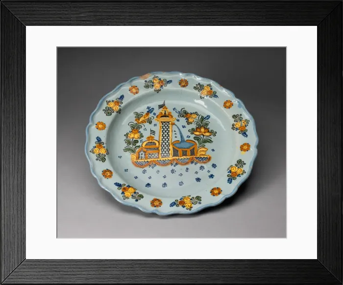 Framed Print : Large Plate, 1775 / 1825. Creator: Unknown Framed Print : Large Plate, 1775 / 1825. Creator: Unknown