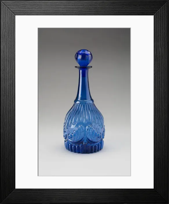 Framed Print : Decanter, c. 1830s. Creator: Boston and Sandwich Glass Company Framed Print : Decanter, c. 1830s. Creator: Boston and Sandwich Glass Company