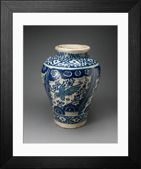 Framed Print : Vase Depicting a Phoenixlike Bird, 1700 / 50. Creator: Unknown Framed Print : Vase Depicting a Phoenixlike Bird, 1700 / 50. Creator: Unknown