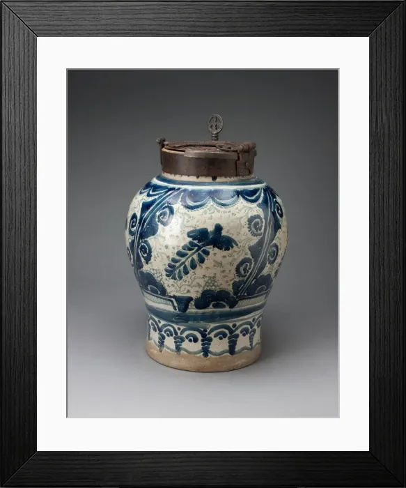 Framed Print : Chocolate Jar with Iron-locked Lid, 1725 / 75. Creator: Unknown Framed Print : Chocolate Jar with Iron-locked Lid, 1725 / 75. Creator: Unknown
