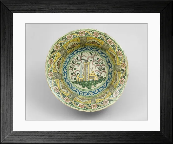 Framed Print : Basin Depicting a Cistern, Tower and Domed Building, 1775 / 1825. Creator: Unknown Framed Print : Basin Depicting a Cistern, Tower and Domed Building, 1775 / 1825. Creator: Unknown