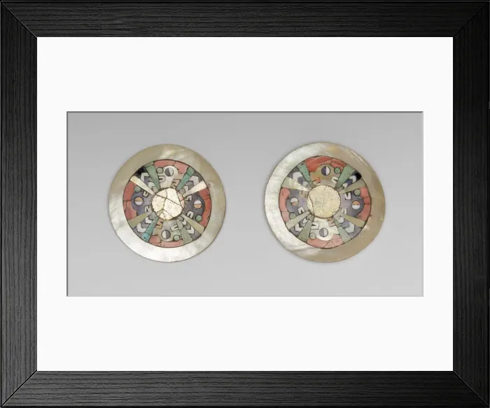 Framed Print : Ear Ornaments, A. D. 400 / 800. Creator: Unknown Framed Print : Ear Ornaments, A. D. 400 / 800. Creator: Unknown