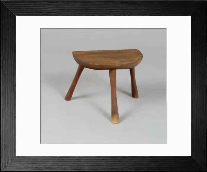 Framed Print : Milking Stool, 1841 / 60. Creator: Shaker Colony Framed Print : Milking Stool, 1841 / 60. Creator: Shaker Colony