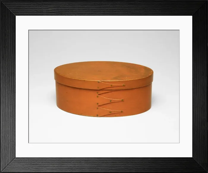 Framed Print : Oval Box, c. 1850. Creator: Shaker Colony Framed Print : Oval Box, c. 1850. Creator: Shaker Colony