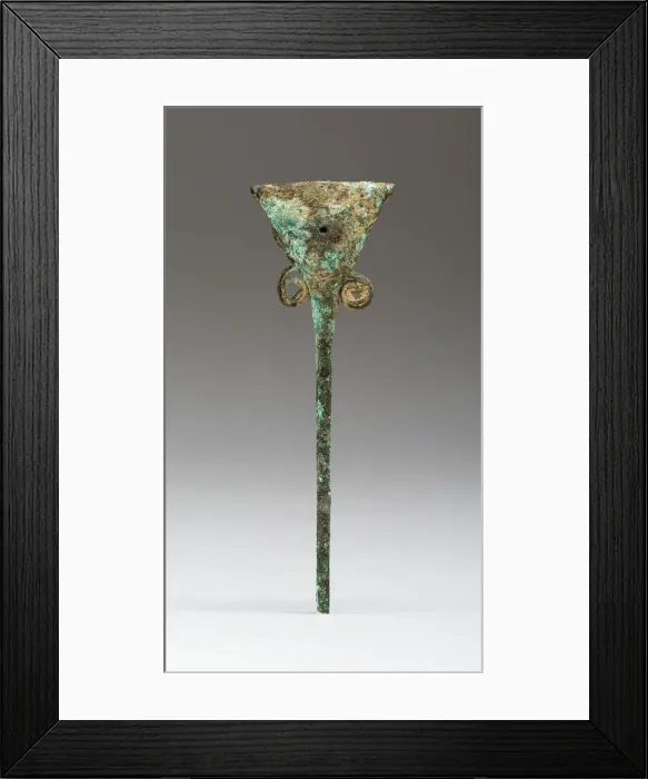 Framed Print : Hair Ornament or Pin with Triangular Head and Rattle, A. D. 1000 / 1532. Creator: Unknown Framed Print : Hair Ornament or Pin with Triangular Head and Rattle, A. D. 1000 / 1532. Creator: Unknown