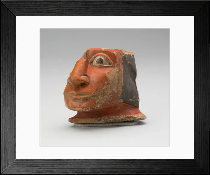 Framed Print : Head Fragment from a Large Ceremonial Jar, A. D. 700 / 800. Creator: Unknown Framed Print : Head Fragment from a Large Ceremonial Jar, A. D. 700 / 800. Creator: Unknown