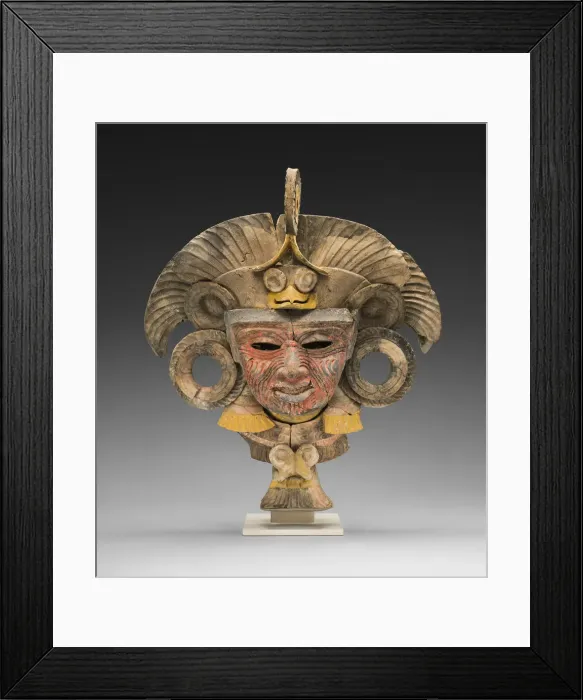 Framed Print : Mask from an Incense Burner Portraying the Old Deity of Fire, A. D. 450 / 750 Framed Print : Mask from an Incense Burner Portraying the Old Deity of Fire, A. D. 450 / 750