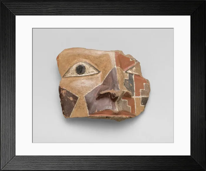 Framed Print : Head Fragment from a Large Ceremonial Jar, A. D. 700 / 800. Creator: Unknown Framed Print : Head Fragment from a Large Ceremonial Jar, A. D. 700 / 800. Creator: Unknown