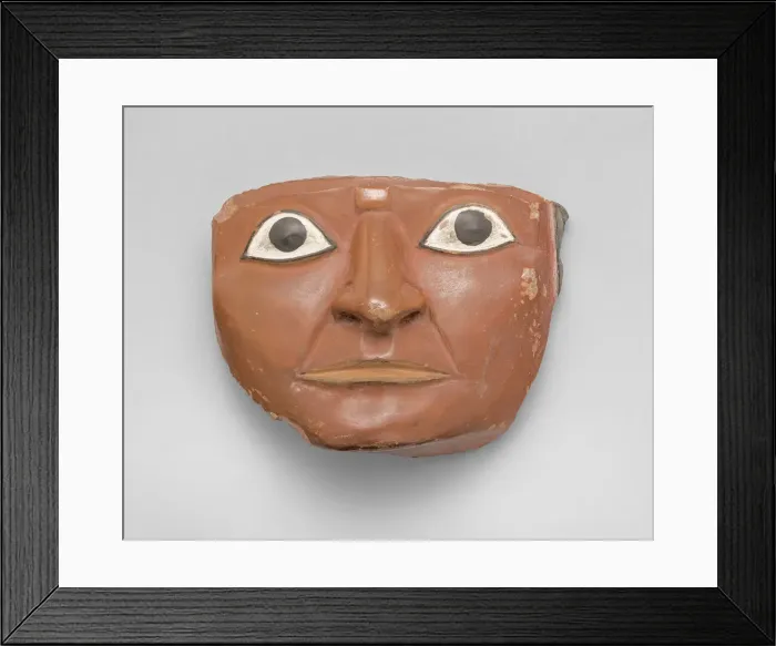 Framed Print : Head Fragment from a Large Ceremonial Jar, A. D. 700 / 800. Creator: Unknown Framed Print : Head Fragment from a Large Ceremonial Jar, A. D. 700 / 800. Creator: Unknown
