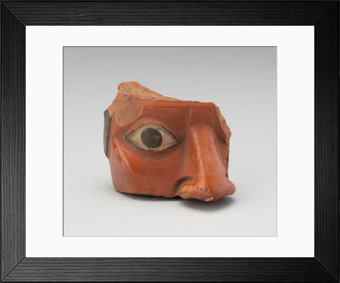 Framed Print : Head Fragment from a Large Ceremonial Jar, A. D. 700 / 800. Creator: Unknown Framed Print : Head Fragment from a Large Ceremonial Jar, A. D. 700 / 800. Creator: Unknown