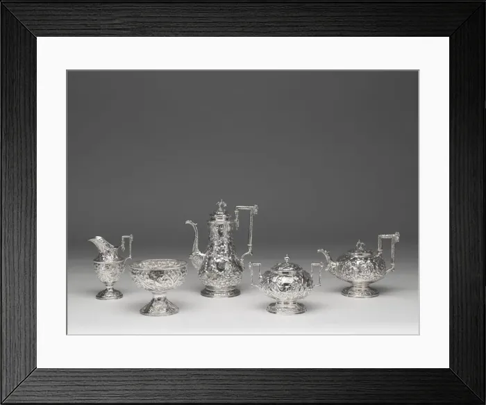 Framed Print : Tea and Coffee Service, 1840 / 68. Creators: Samuel Kirk & Son, Samuel Kirk & Sons Framed Print : Tea and Coffee Service, 1840 / 68. Creators: Samuel Kirk & Son, Samuel Kirk & Sons