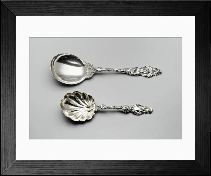 Framed Print : Serving Spoon, 1903, and Berry Spoon, 1902. Creators: Reed and Barton Framed Print : Serving Spoon, 1903, and Berry Spoon, 1902. Creators: Reed and Barton