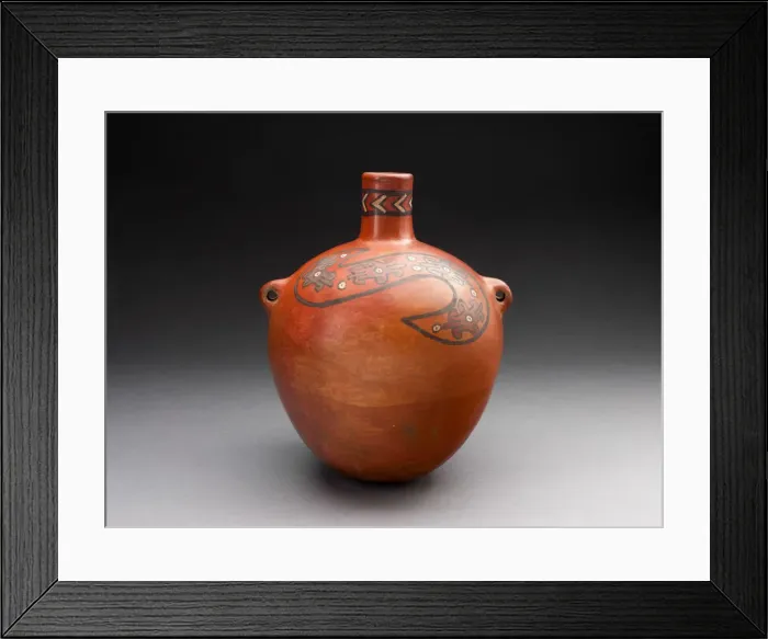Framed Print : Globular Jar with Abstract Forms in Spirals on Shoulder, A. D. 600 / 1000. Creator: Unknown Framed Print : Globular Jar with Abstract Forms in Spirals on Shoulder, A. D. 600 / 1000. Creator: Unknown