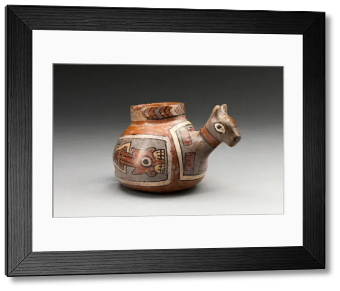 Framed Print : Bowl in the Form of a Llama with Geometric Motifs, A. D. 600 / 1000. Creator: Unknown Framed Print : Bowl in the Form of a Llama with Geometric Motifs, A. D. 600 / 1000. Creator: Unknown