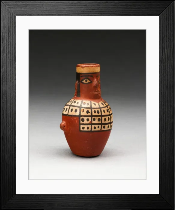 Framed Print : Miniature Jar in the Form of a Figure Wearing a Tunic, A. D. 600 / 1000. Creator: Unknown Framed Print : Miniature Jar in the Form of a Figure Wearing a Tunic, A. D. 600 / 1000. Creator: Unknown