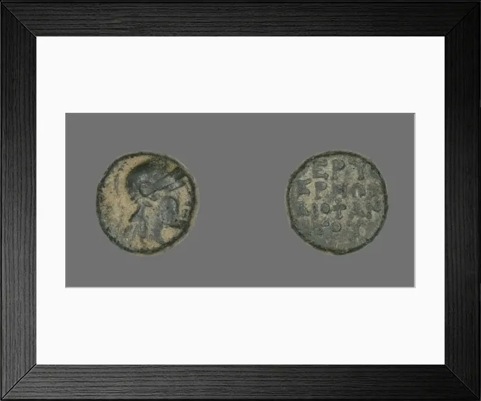 Framed Print : Coin Depicting the Goddess Athena, about 300-200 BCE. Creator: Unknown Framed Print : Coin Depicting the Goddess Athena, about 300-200 BCE. Creator: Unknown
