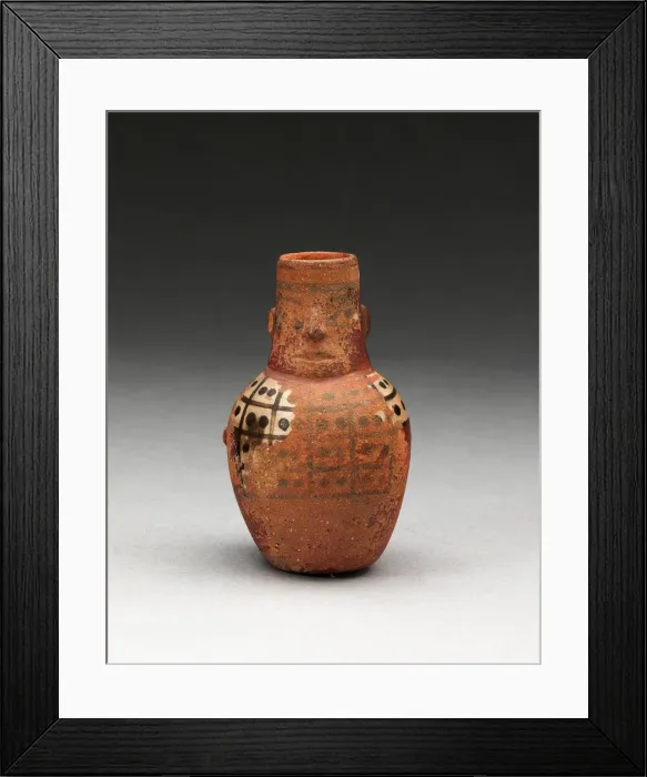 Framed Print : Miniature Jar in the Form of a Figure Wearing a Tunic, A. D. 600 / 1000. Creator: Unknown Framed Print : Miniature Jar in the Form of a Figure Wearing a Tunic, A. D. 600 / 1000. Creator: Unknown