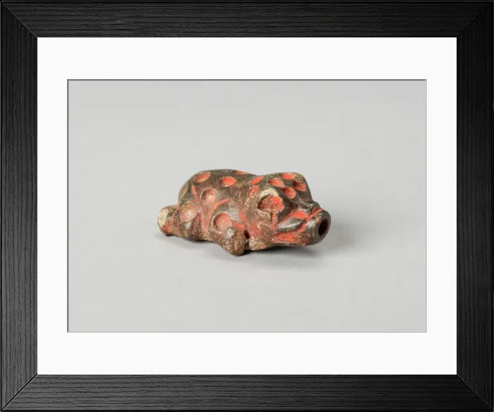 Framed Print : Container for Lime in the Shape of a Frog, c. A. D. 600 / 1000. Creator: Unknown Framed Print : Container for Lime in the Shape of a Frog, c. A. D. 600 / 1000. Creator: Unknown