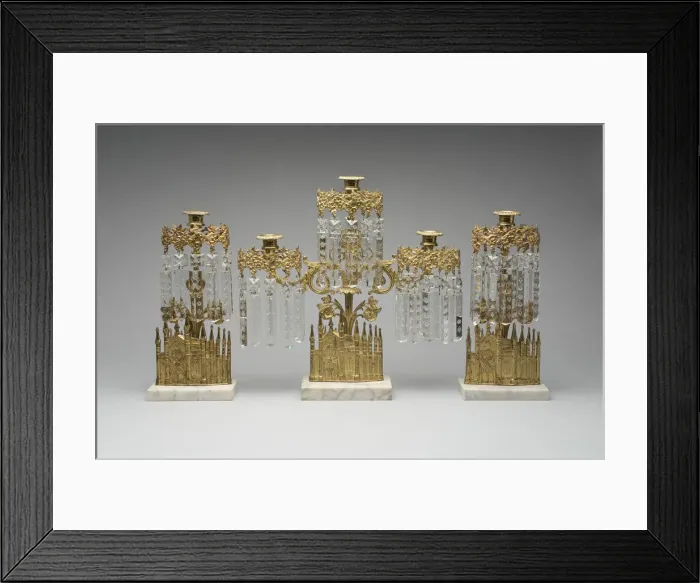 Framed Print : Girandoles, designed 1849. Creator: William F. Shaw Framed Print : Girandoles, designed 1849. Creator: William F. Shaw