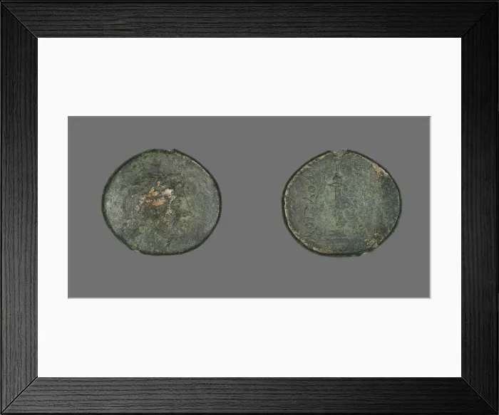 Framed Print : Coin Depicting the God Apollo, 238-183 BCE. Creator: Unknown Framed Print : Coin Depicting the God Apollo, 238-183 BCE. Creator: Unknown