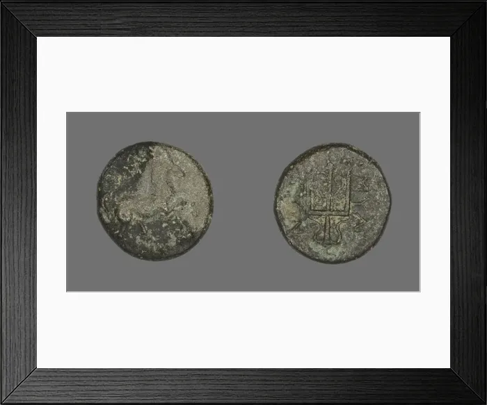 Framed Print : Coin Depicting a Horse, 2nd century BCE. Creator: Unknown Framed Print : Coin Depicting a Horse, 2nd century BCE. Creator: Unknown