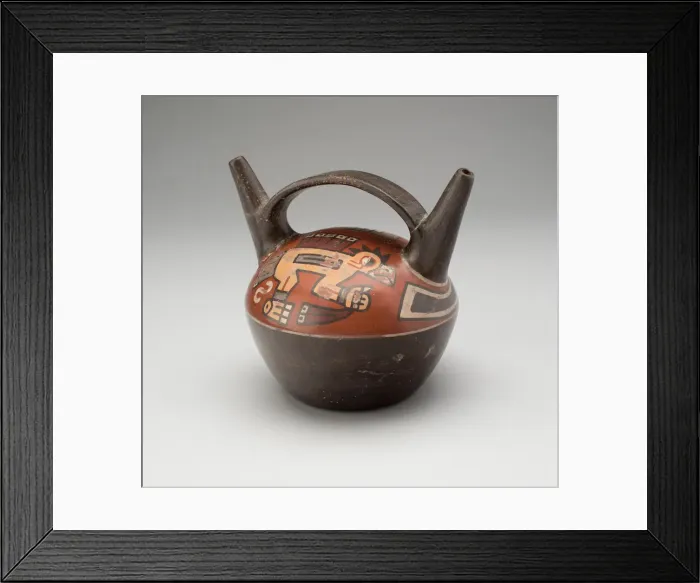 Framed Print : Vessel Depicting Abstract Birds, A. D. 700 / 1000. Creator: Unknown Framed Print : Vessel Depicting Abstract Birds, A. D. 700 / 1000. Creator: Unknown