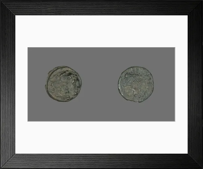 Framed Print : Coin Depicting the Hero Herakles, 4th century BCE. Creator: Unknown Framed Print : Coin Depicting the Hero Herakles, 4th century BCE. Creator: Unknown