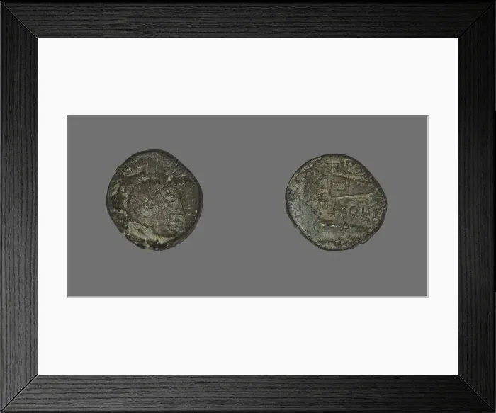 Framed Print : Coin Depicting the Hero Herakles, 4th century BCE. Creator: Unknown Framed Print : Coin Depicting the Hero Herakles, 4th century BCE. Creator: Unknown