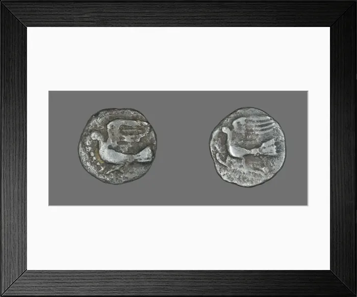 Framed Print : Obol (Coin) Depicting a Dove, 400-323 BCE. Creator: Unknown Framed Print : Obol (Coin) Depicting a Dove, 400-323 BCE. Creator: Unknown