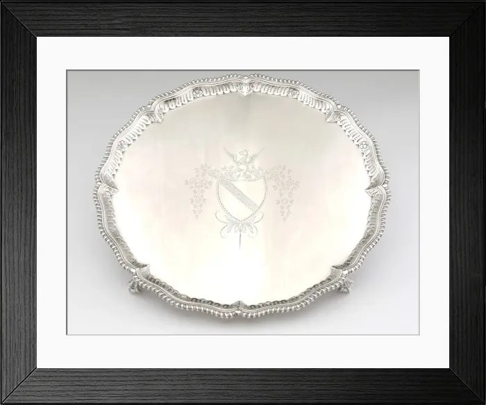 Framed Print : Salver, 1766 / 80. Creator: William Grigg Framed Print : Salver, 1766 / 80. Creator: William Grigg