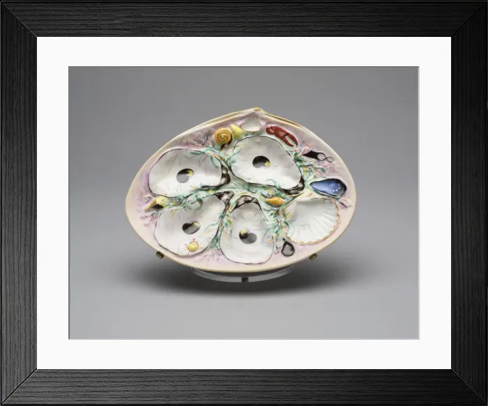 Framed Print : Oyster Plate, c. 1881. Creator: Union Porcelain Works Framed Print : Oyster Plate, c. 1881. Creator: Union Porcelain Works