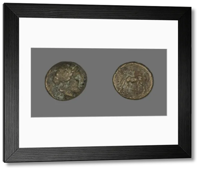 Framed Print : Coin Depicting the God Apollo, 2nd century BCE. Creator: Unknown Framed Print : Coin Depicting the God Apollo, 2nd century BCE. Creator: Unknown