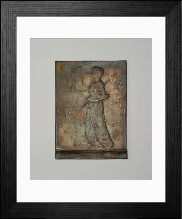 Framed Print : Seal of the Fine Arts Federation of New York, 1890 / 1908. Creator: Victor David Brenner Framed Print : Seal of the Fine Arts Federation of New York, 1890 / 1908. Creator: Victor David Brenner