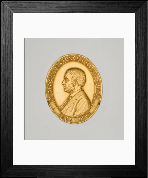 Framed Print : Medal Depicting George William Curtis, 1892 / 1908. Creator: Victor David Brenner Framed Print : Medal Depicting George William Curtis, 1892 / 1908. Creator: Victor David Brenner