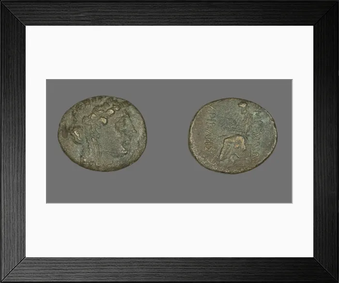 Framed Print : Coin Depicting the God Apollo, 2nd-1st century BCE. Creator: Unknown Framed Print : Coin Depicting the God Apollo, 2nd-1st century BCE. Creator: Unknown