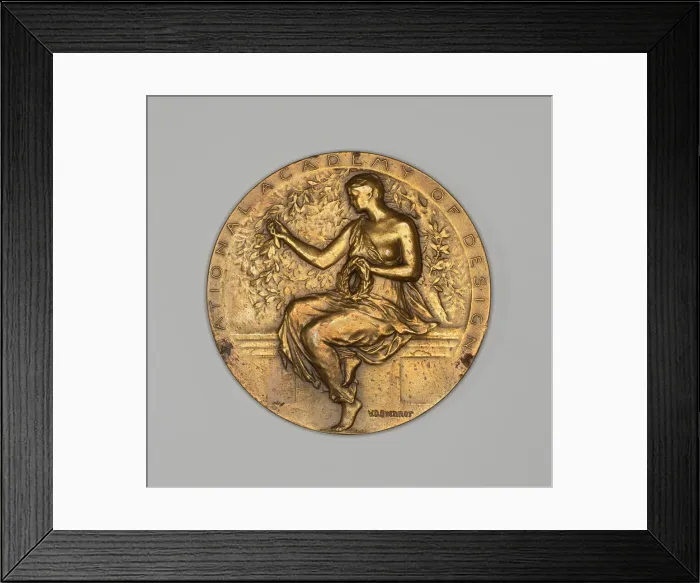 Framed Print : National Academy of Design Medal, 1891 / 1908. Creator: Victor David Brenner Framed Print : National Academy of Design Medal, 1891 / 1908. Creator: Victor David Brenner