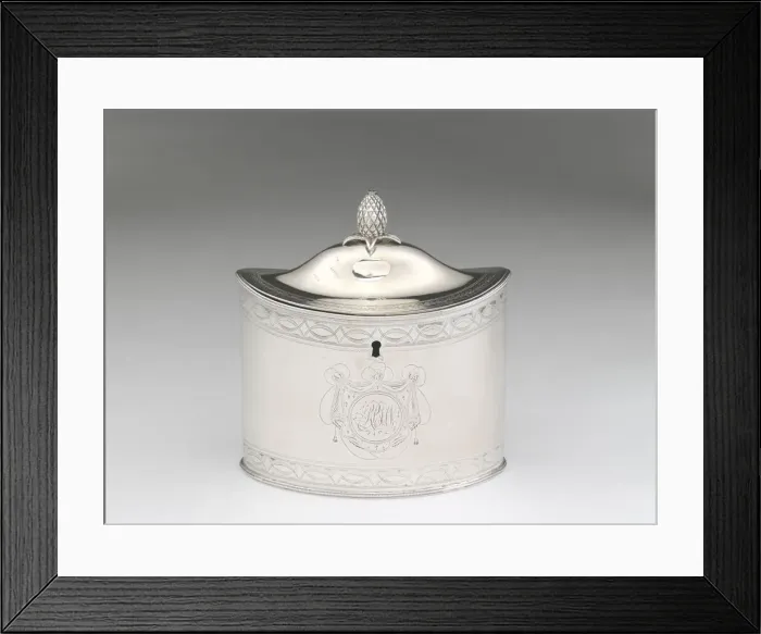 Framed Print : Tea Caddy, c. 1802. Creator: Ward, Bartholomew & Trott Framed Print : Tea Caddy, c. 1802. Creator: Ward, Bartholomew & Trott