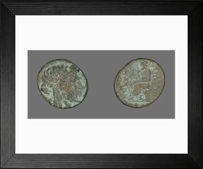 Framed Print : Coin Depicting the God Apollo, 2nd century BCE. Creator: Unknown Framed Print : Coin Depicting the God Apollo, 2nd century BCE. Creator: Unknown