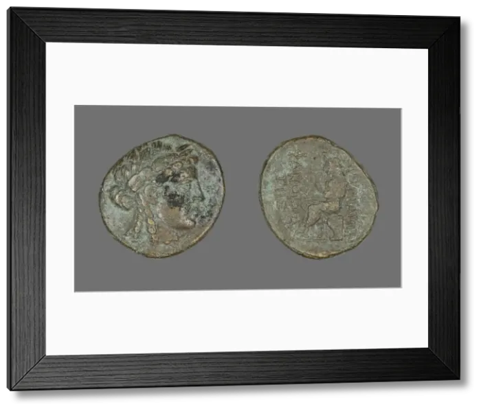 Framed Print : Coin Depicting the God Apollo, 2nd-1st century BCE. Creator: Unknown Framed Print : Coin Depicting the God Apollo, 2nd-1st century BCE. Creator: Unknown