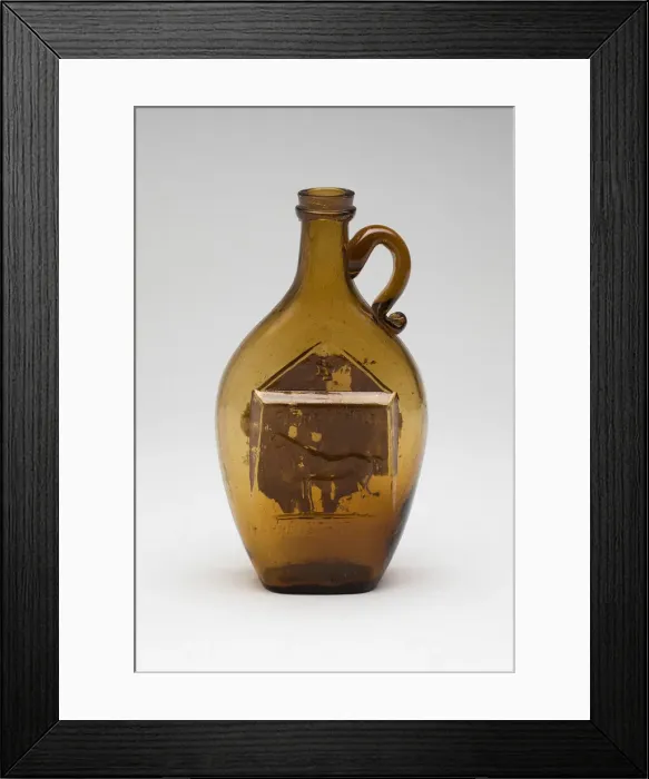 Framed Print : Flask, 1859 / 1900. Creator: Whitney Glassworks Framed Print : Flask, 1859 / 1900. Creator: Whitney Glassworks