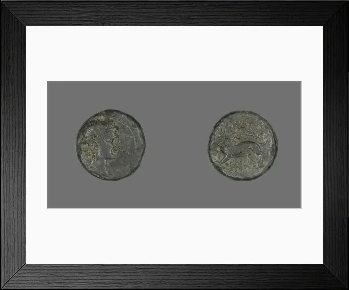Framed Print : Coin Depicting the God Dionysos, about 133 BCE. Creator: Unknown Framed Print : Coin Depicting the God Dionysos, about 133 BCE. Creator: Unknown