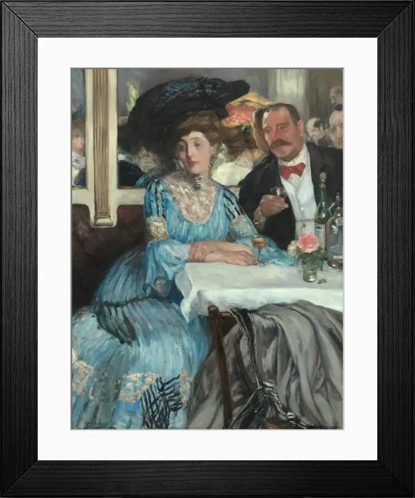 Framed Print : At Mouquin s, 1905. Creator: William James Glackens Framed Print : At Mouquin s, 1905. Creator: William James Glackens