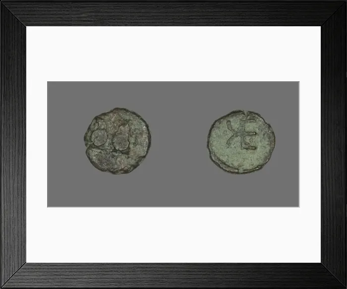 Framed Print : Coin Depicting Two Rams, about 400-310 BCE. Creator: Unknown Framed Print : Coin Depicting Two Rams, about 400-310 BCE. Creator: Unknown