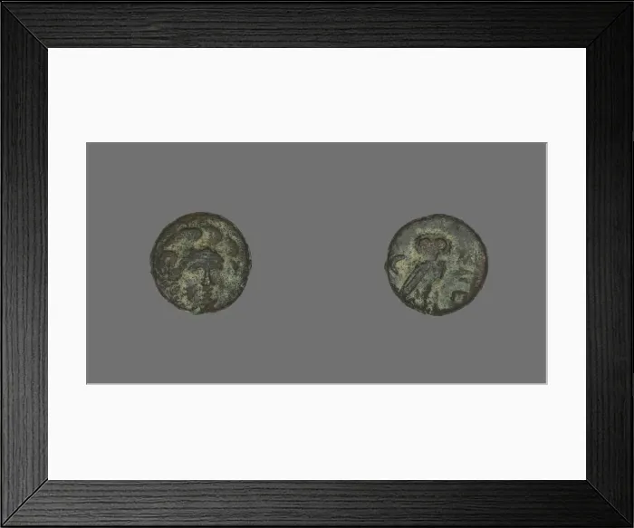Framed Print : Coin Depicting the Goddess Athena, 4th century BCE. Creator: Unknown Framed Print : Coin Depicting the Goddess Athena, 4th century BCE. Creator: Unknown