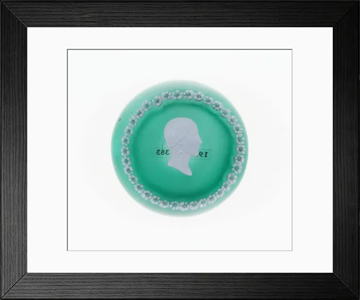 Framed Print : Paperweight, Clichy, Mid 19th century. Creator: Clichy Glassworks Framed Print : Paperweight, Clichy, Mid 19th century. Creator: Clichy Glassworks