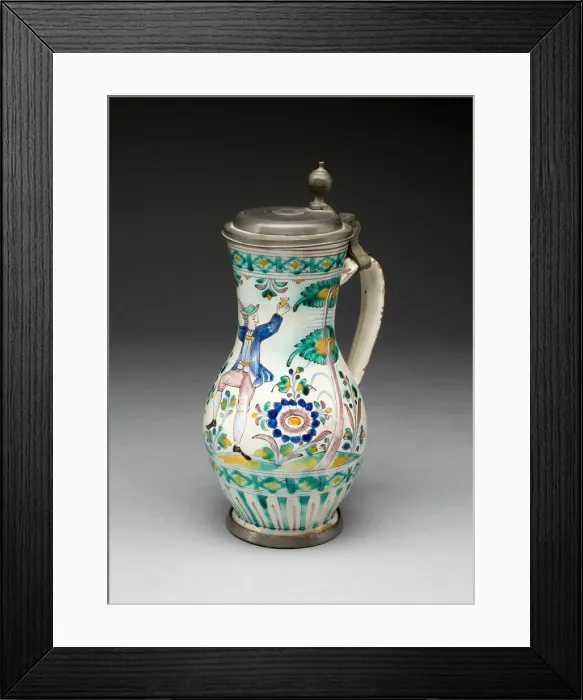 Framed Print : Wine Jug, Gmunden, c. 1800. Creator: Unknown Framed Print : Wine Jug, Gmunden, c. 1800. Creator: Unknown