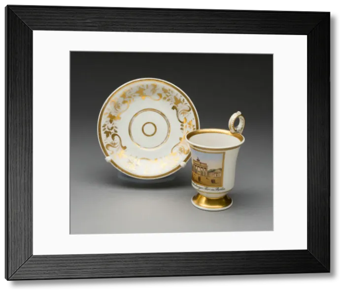 Framed Print : Cup and Saucer, Berlin, 1844 / 47. Creator: Konigliche Porzellan-Manufaktur Framed Print : Cup and Saucer, Berlin, 1844 / 47. Creator: Konigliche Porzellan-Manufaktur