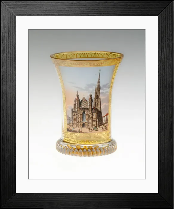 Framed Print : Beaker with St. Stephens Cathedral, Vienna, Vienna, c. 1830. Creator: Anton Kothgasser Framed Print : Beaker with St. Stephens Cathedral, Vienna, Vienna, c. 1830. Creator: Anton Kothgasser